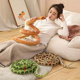 Maxbell Animal Stuff Doll Novelty Sleeping Pillow Snuggling Plush Toy Snake Toy Soft Green