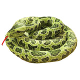 Maxbell Animal Stuff Doll Novelty Sleeping Pillow Snuggling Plush Toy Snake Toy Soft Green