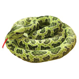 Maxbell Animal Stuff Doll Novelty Sleeping Pillow Snuggling Plush Toy Snake Toy Soft Green