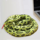 Maxbell Animal Stuff Doll Novelty Sleeping Pillow Snuggling Plush Toy Snake Toy Soft Green