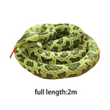 Maxbell Animal Stuff Doll Novelty Sleeping Pillow Snuggling Plush Toy Snake Toy Soft Green
