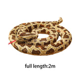 Maxbell Animal Stuff Doll Novelty Sleeping Pillow Snuggling Plush Toy Snake Toy Soft Brown