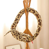 Maxbell Animal Stuff Doll Novelty Sleeping Pillow Snuggling Plush Toy Snake Toy Soft Brown