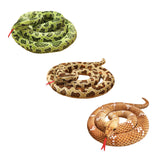 Maxbell Animal Toy Cartoon Design Comfortable Giant Snake Plush Toy Snake Stuff Doll Green