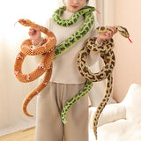 Maxbell Animal Toy Cartoon Design Comfortable Giant Snake Plush Toy Snake Stuff Doll Green