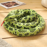 Maxbell Animal Toy Cartoon Design Comfortable Giant Snake Plush Toy Snake Stuff Doll Green
