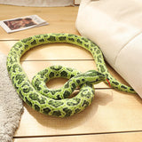 Maxbell Animal Toy Cartoon Design Comfortable Giant Snake Plush Toy Snake Stuff Doll Green