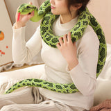 Maxbell Animal Toy Cartoon Design Comfortable Giant Snake Plush Toy Snake Stuff Doll Green