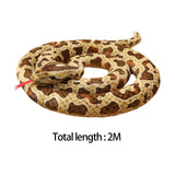Maxbell Animal Toy Cartoon Design Comfortable Giant Snake Plush Toy Snake Stuff Doll Brown