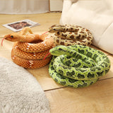 Maxbell Animal Toy Cartoon Design Comfortable Giant Snake Plush Toy Snake Stuff Doll Brown