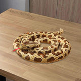 Maxbell Animal Toy Cartoon Design Comfortable Giant Snake Plush Toy Snake Stuff Doll Brown