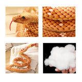 Maxbell Animal Toy Cartoon Design Comfortable Giant Snake Plush Toy Snake Stuff Doll Yellow