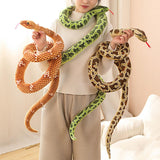 Maxbell Animal Toy Cartoon Design Comfortable Giant Snake Plush Toy Snake Stuff Doll Yellow
