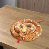 Maxbell Animal Toy Cartoon Design Comfortable Giant Snake Plush Toy Snake Stuff Doll Yellow