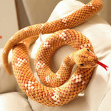 Maxbell Animal Toy Cartoon Design Comfortable Giant Snake Plush Toy Snake Stuff Doll Yellow