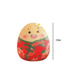 Maxbell Cartoon Potato Stuffed Toy Potato Plush Toy for Living Room Desktop Festival Red 12cm