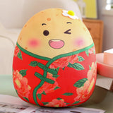 Maxbell Cartoon Potato Stuffed Toy Potato Plush Toy for Living Room Desktop Festival Red 25cm