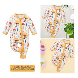 Maxbell Long Sleeve Jumpsuit Nightclothes Casual Cartoon Outfit Newborn Baby Clothes 1 to 3 month