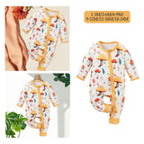 Maxbell Long Sleeve Jumpsuit Nightclothes Casual Cartoon Outfit Newborn Baby Clothes 1 to 3 month