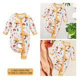 Maxbell Long Sleeve Jumpsuit Nightclothes Casual Cartoon Outfit Newborn Baby Clothes 1 to 3 month