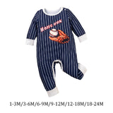 Maxbell Spring Autumn Long Sleeve Jumpsuit Striped Print Cute Baby Clothing for Kids