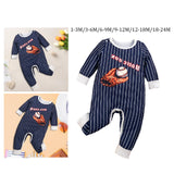 Maxbell Spring Autumn Long Sleeve Jumpsuit Striped Print Cute Baby Clothing for Kids