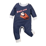 Maxbell Spring Autumn Long Sleeve Jumpsuit Striped Print Cute Baby Clothing for Kids