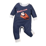 Maxbell Spring Autumn Long Sleeve Jumpsuit Striped Print Cute Baby Clothing for Kids