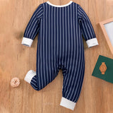 Maxbell Spring Autumn Long Sleeve Jumpsuit Striped Print Cute Baby Clothing for Kids