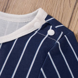 Maxbell Spring Autumn Long Sleeve Jumpsuit Striped Print Cute Baby Clothing for Kids