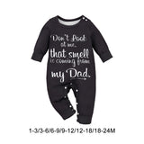 Maxbell Baby Bodysuit Letter Print Toddlers Coverall for Holiday Playwear Daily Wear 1 to 3 months