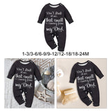 Maxbell Baby Bodysuit Letter Print Toddlers Coverall for Holiday Playwear Daily Wear 1 to 3 months