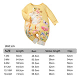 Maxbell Long Leg Romper Giraffe Baby Long Sleeve Romper for Outdoor Homewear Holiday 9 to 12 Months