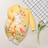 Maxbell Long Leg Romper Giraffe Baby Long Sleeve Romper for Outdoor Homewear Holiday 9 to 12 Months