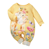 Maxbell Long Leg Romper Giraffe Baby Long Sleeve Romper for Outdoor Homewear Holiday 12 to 18 Months