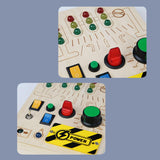Maxbell Lights Switch Busy Board Montessori Toy Wooden Toy Cognition Game Travel Toy