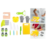 Maxbell Play Kitchen Toys Realistic Utensils Set for Kids Ages 3+ Years Old Children 15pcs