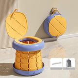 Portable Potty Seat AntiSlip Easy Clean Solid Foldable Training Toilet Chair Yellow L