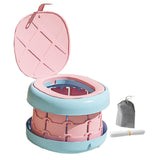 Portable Potty Seat AntiSlip Easy Clean Solid Foldable Training Toilet Chair Pink S