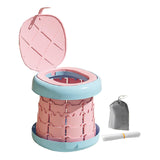 Portable Potty Seat AntiSlip Easy Clean Solid Foldable Training Toilet Chair Pink L