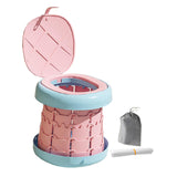 Portable Potty Seat AntiSlip Easy Clean Solid Foldable Training Toilet Chair Pink L