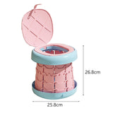 Portable Potty Seat AntiSlip Easy Clean Solid Foldable Training Toilet Chair Pink L