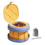 Portable Potty Seat AntiSlip Easy Clean Solid Foldable Training Toilet Chair Yellow S