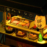 Maxbell Mini Sushi Shop Model Presents Diorama Scenery Mini Model Dollhouse Kits