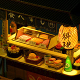 Maxbell Mini Sushi Shop Model Presents Diorama Scenery Mini Model Dollhouse Kits