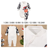 Maxbell Newborn Cartoon Pyjama Playsuit Clothes for Homewear Casual Thanksgiving Day 1 to 3 Months