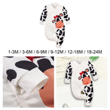 Maxbell Newborn Cartoon Pyjama Playsuit Clothes for Homewear Casual Thanksgiving Day 1 to 3 Months
