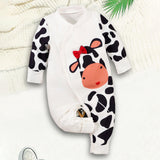 Maxbell Newborn Cartoon Pyjama Playsuit Clothes for Homewear Casual Thanksgiving Day 3 to 6 Months