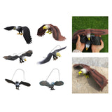 Maxbell Simulated Eagle Model Play Toy Animal Bird Toy for Girls Kids Education Gift L black