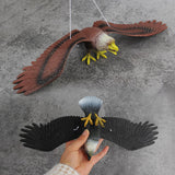 Maxbell Simulated Eagle Model Play Toy Animal Bird Toy for Girls Kids Education Gift L black